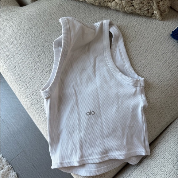 Alo Ribbed Racerback Tank Top - Picture 2 of 3